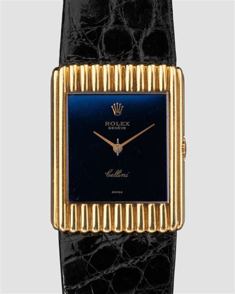 Rolex Cellini 4016 Blue Dial 18k YG 3.9m Serial 1975 